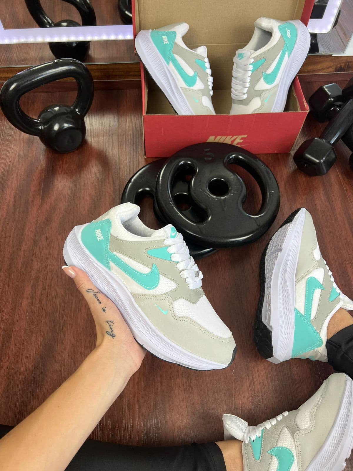 Nike Zoom Fit Branco/verde Água — foto principal