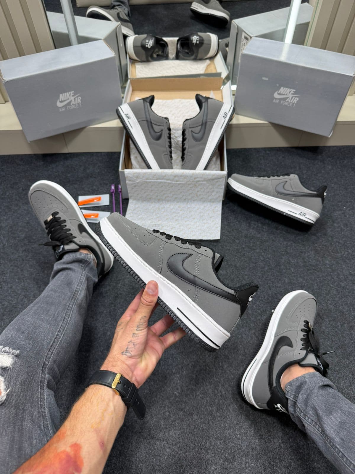 Air Force 1 Prime Grafite Preto — foto principal