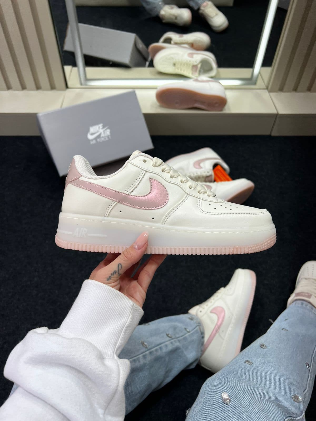 Air Force Prime Off White e Rosa | Elegância Premium — foto principal