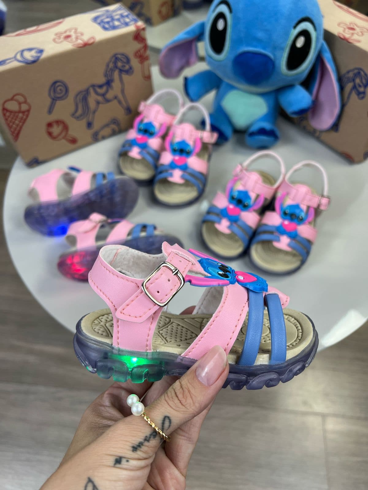 Sandália Infantil Stitch - Rosa Azul — foto principal