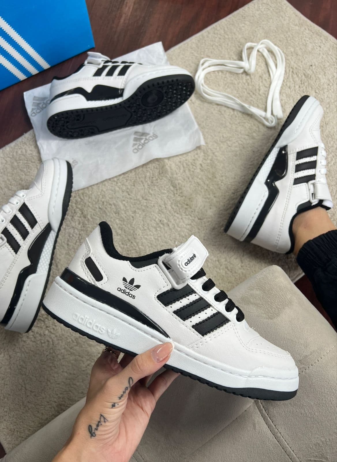 Adidas Fórum Low - Branco Preto — foto principal
