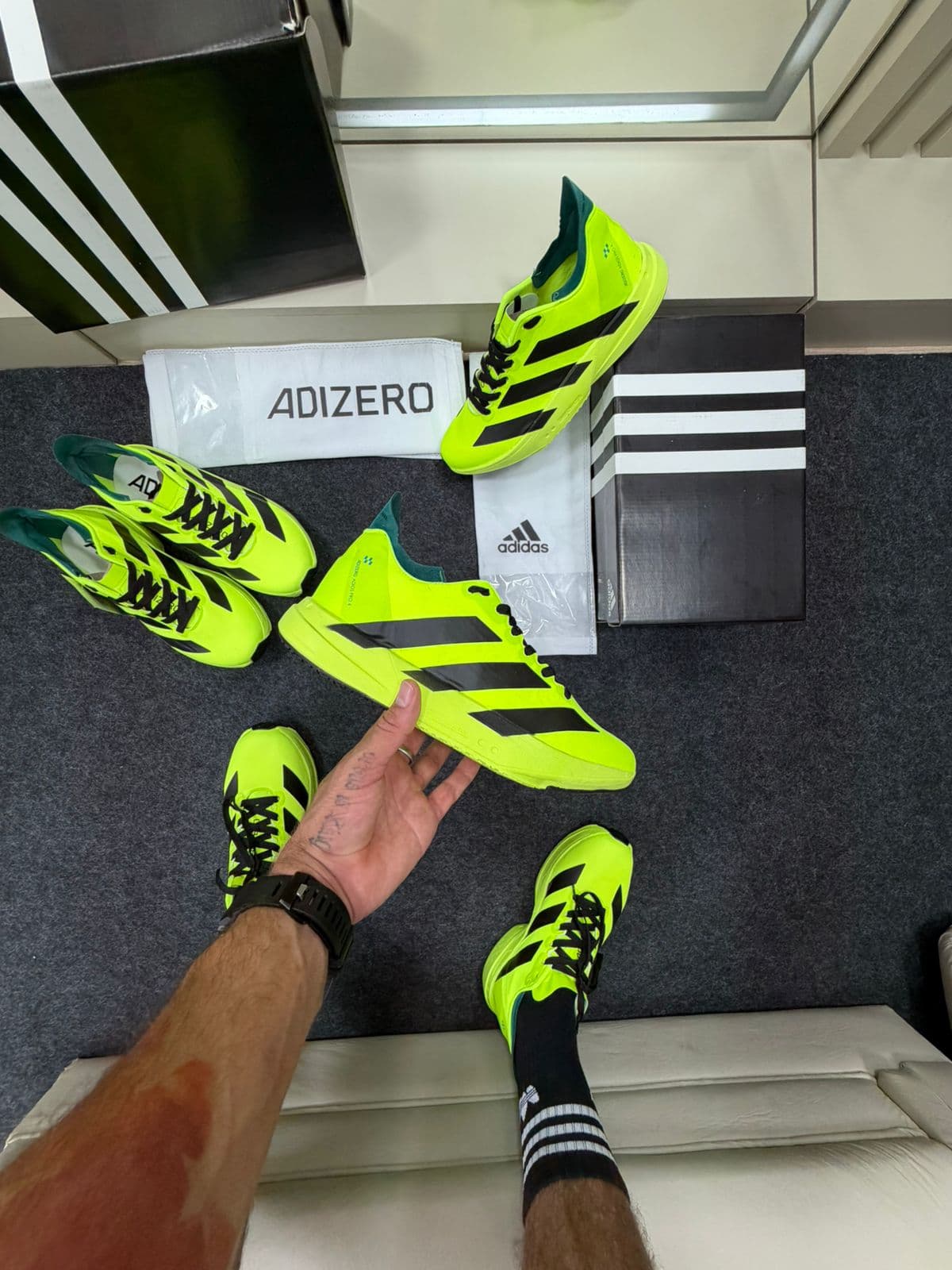 Adidas Adizero Adios Pro 4 Verde Preto — foto principal