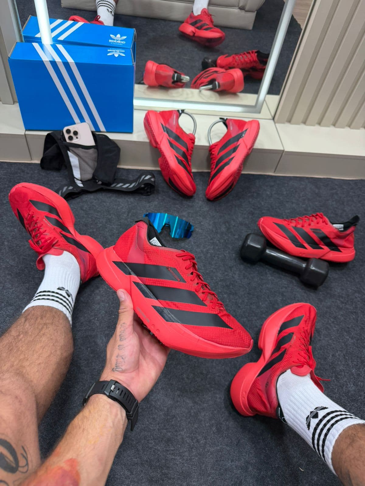 Adidas Adizero Vermelho e Preto Masculino — foto principal