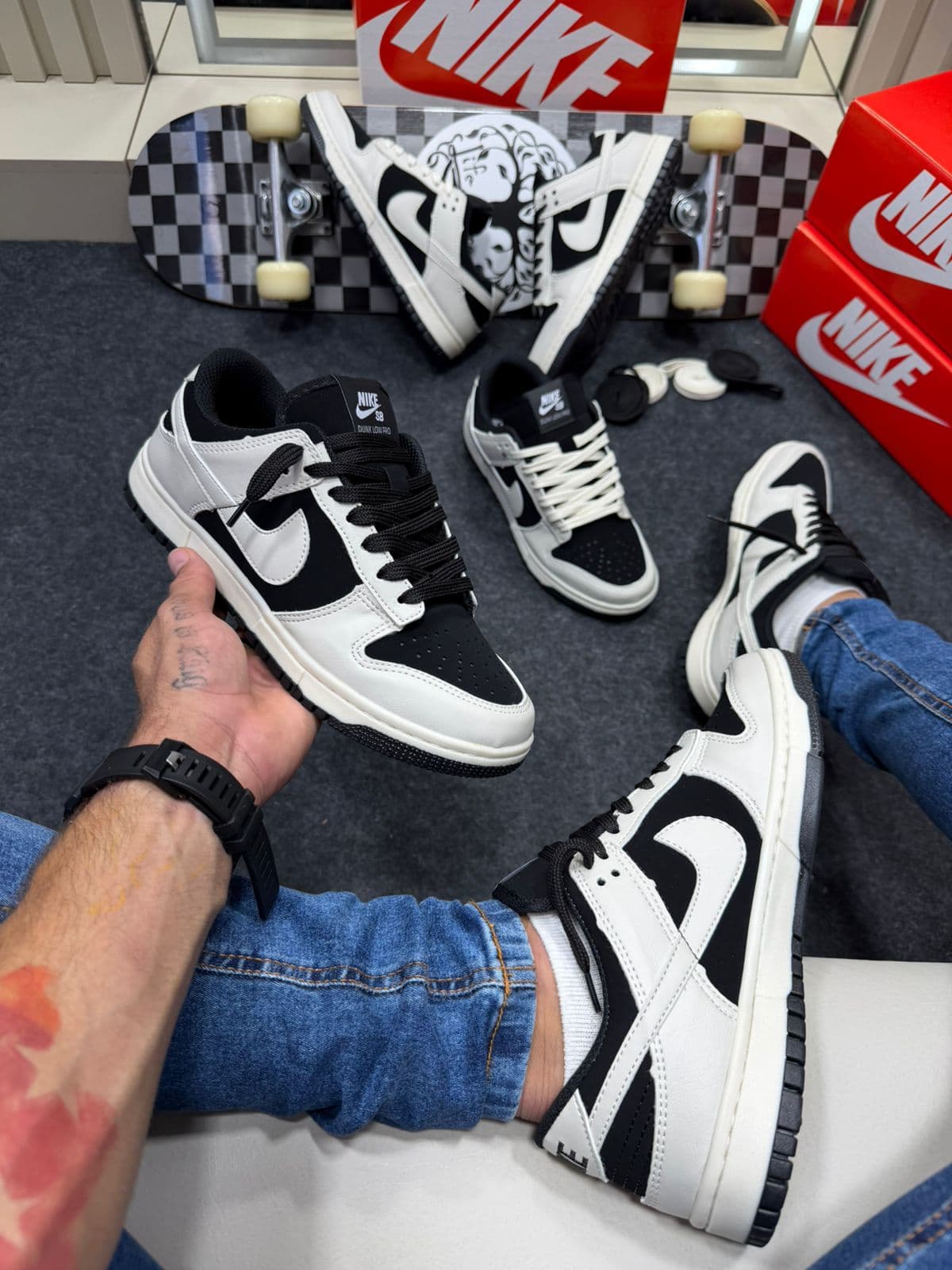 Nike Sb Dunk Low Premium Off White Preto — foto principal