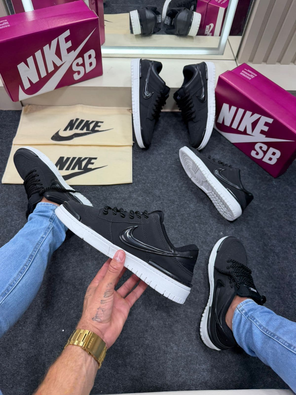 Nike SB Dunk Low Twist Preto e Branco — foto principal
