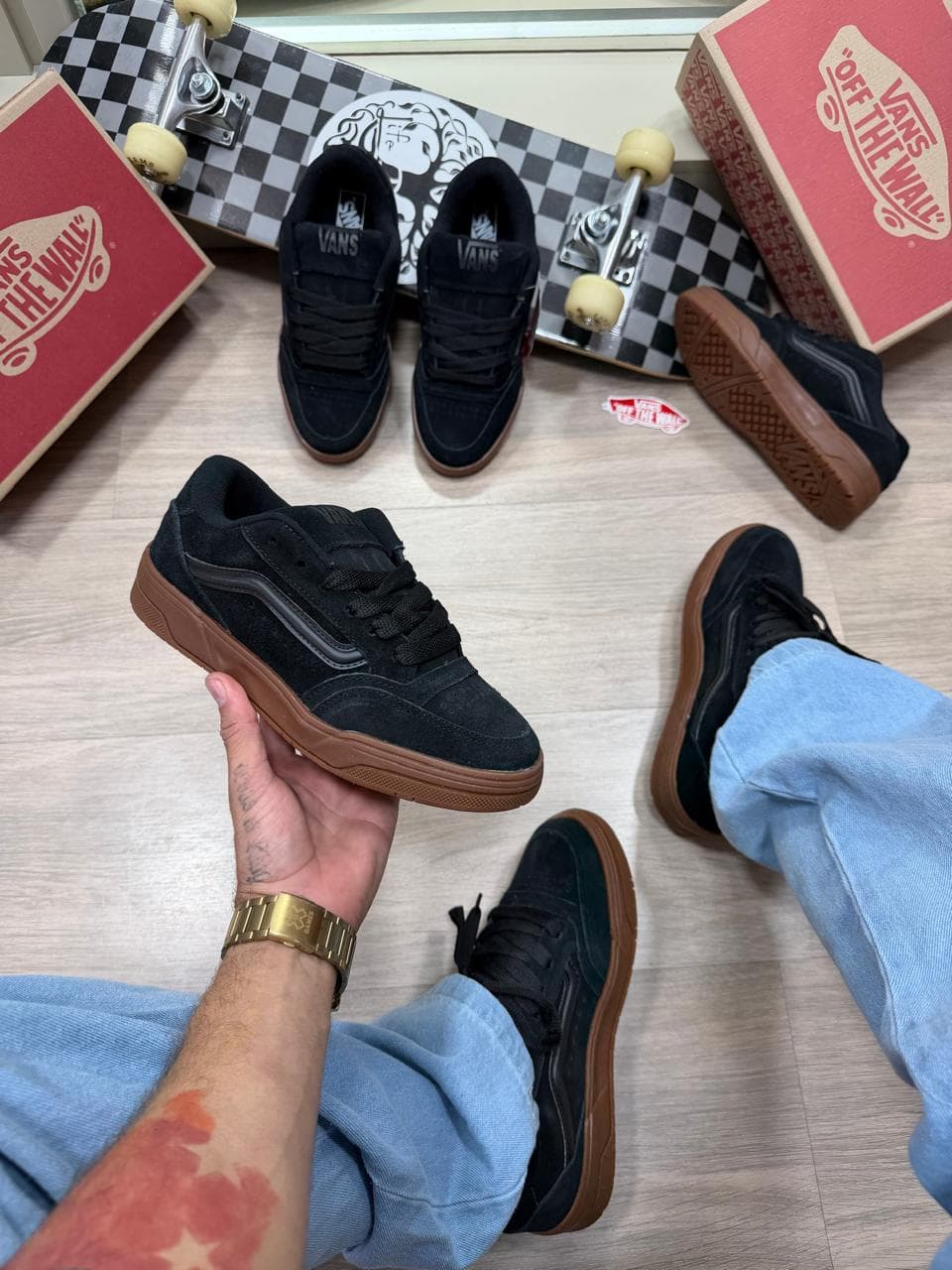 Vans Hylane Premium Preto Marrom — foto principal