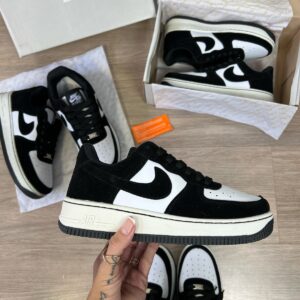 Tênis Nike Air Force 1 - Preto Branco - 34 ao 39
