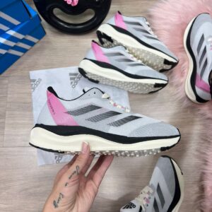 Adidas Adizero Boston 12 Cinza Rosa