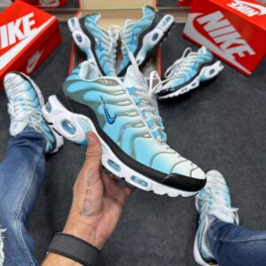 Nike Air Max Tn Plus Premium Branco Com Azul Atacado