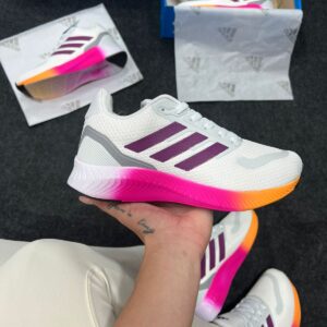 Adidas Falcon Premium Branco Rosa e Laranja