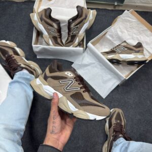 New Balance 9060 Premium Branco e Marrom Atacado
