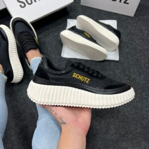 Shutz Casual Tricô Premium Branco e Preto Atacado