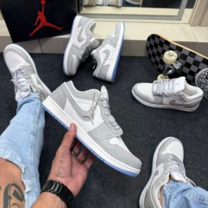 Nike Air Jordan Low Premium Branco e Cinza