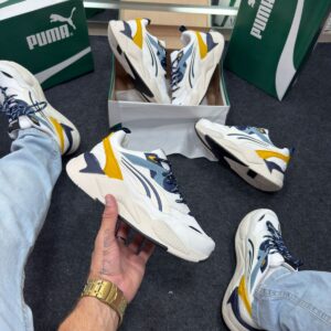 Puma Rs-x Efekt Masculino Off White Azul e Amarelo Atacado