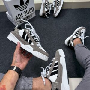 Adidas 2000 Premium Cinza Branco Preto