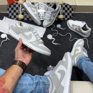 Nike SB Dunk Low Branco Cinza Masculino