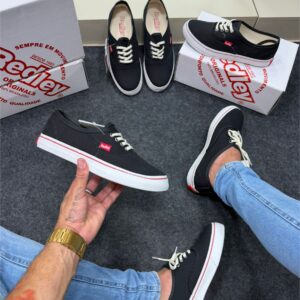 Tênis Redley Vulcanizado Premium Preto e Branco