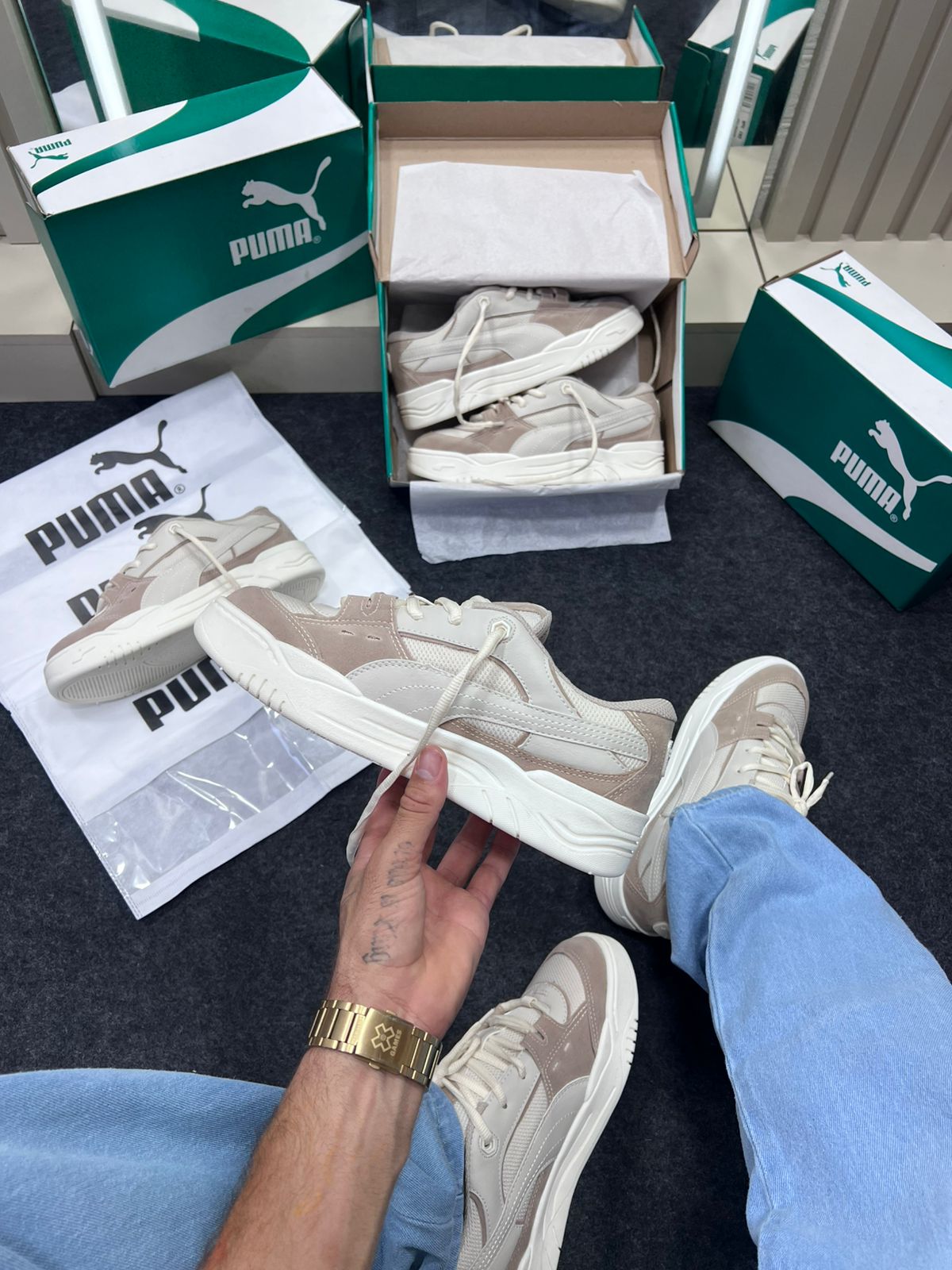 Puma 180 Camurça Natural Off White 10