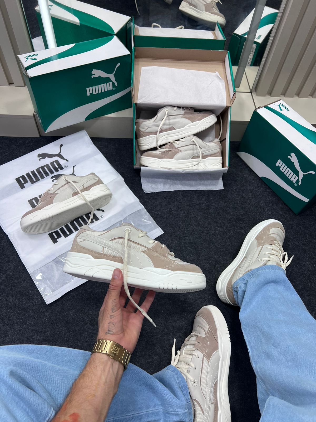 Puma 180 Camurça Natural Off White 11