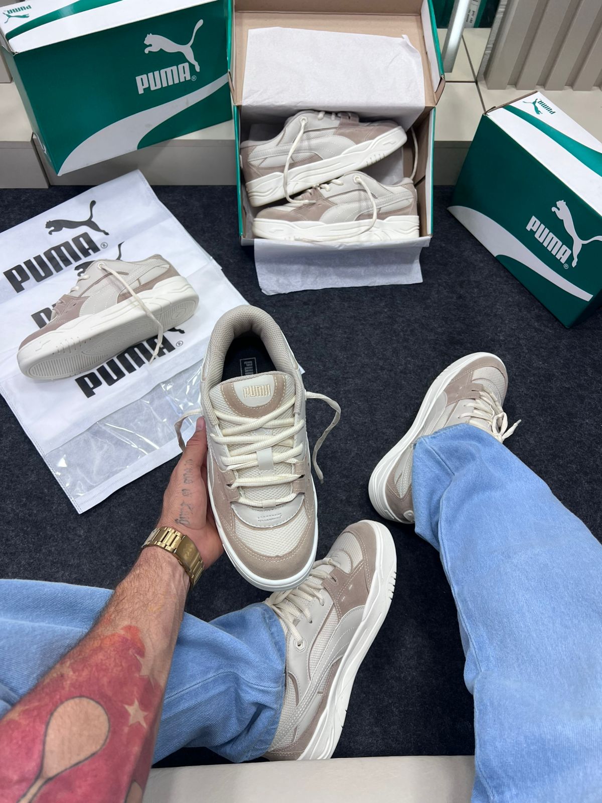 Puma 180 Camurça Natural Off White 13