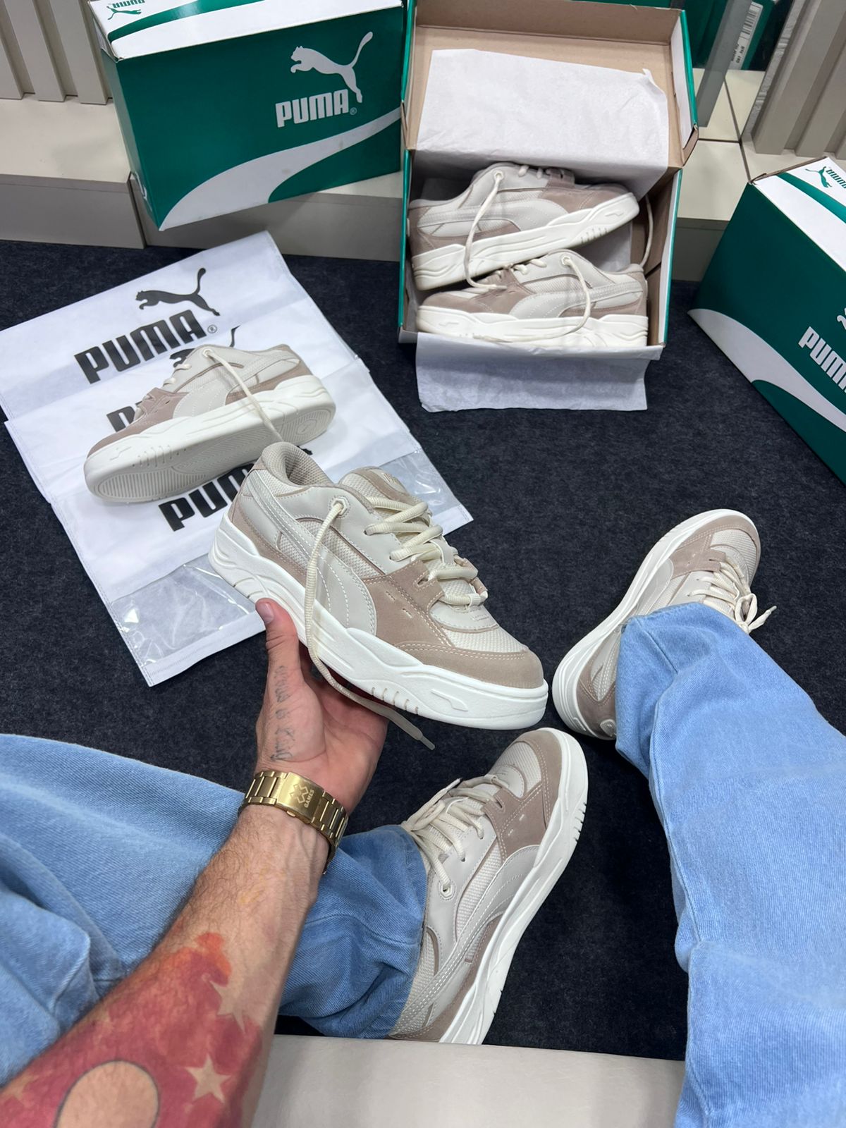 Puma 180 Camurça Natural Off White 15