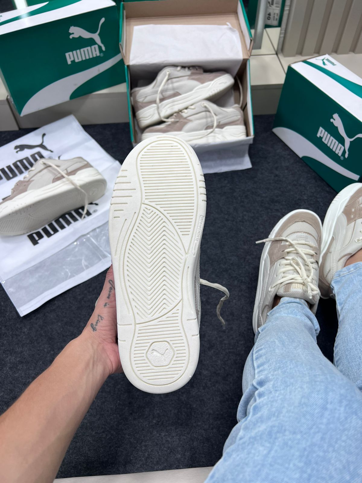 Puma 180 Camurça Natural Off White 2