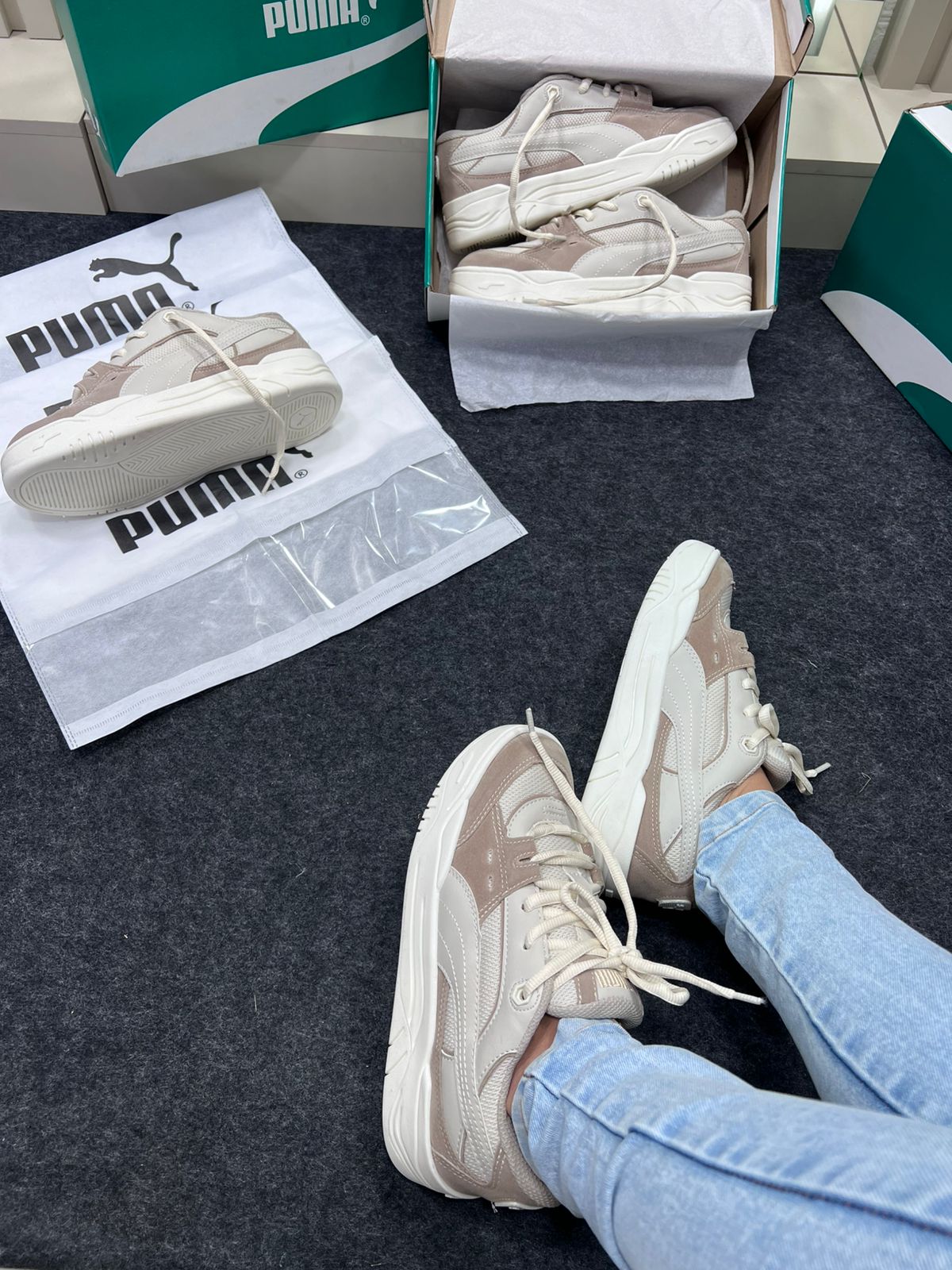 Puma 180 Camurça Natural Off White 3