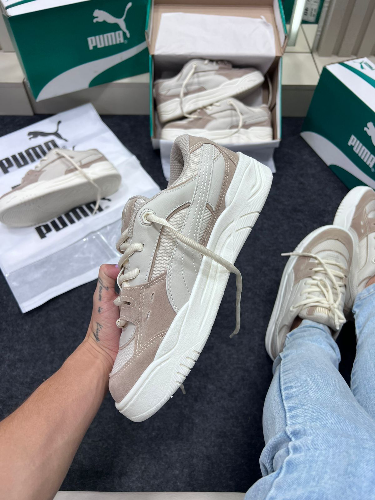 Puma 180 Camurça Natural Off White 4