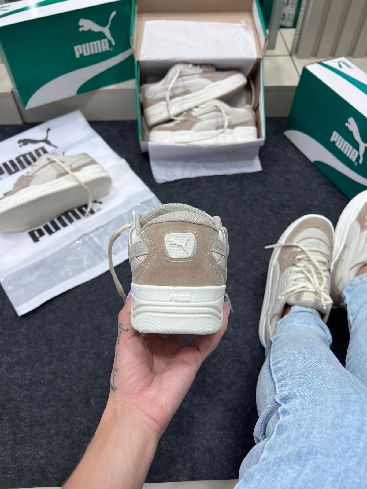 Puma 180 Camurça Natural Off White 6