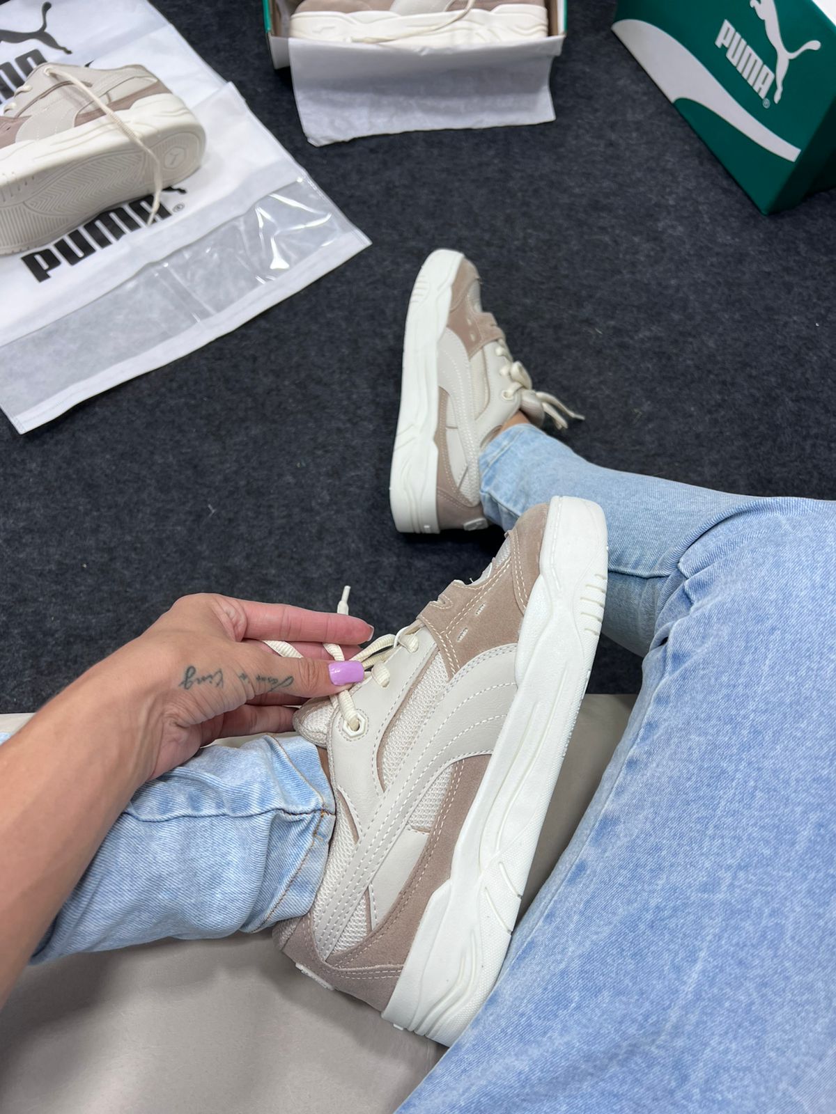 Puma 180 Camurça Natural Off White 7