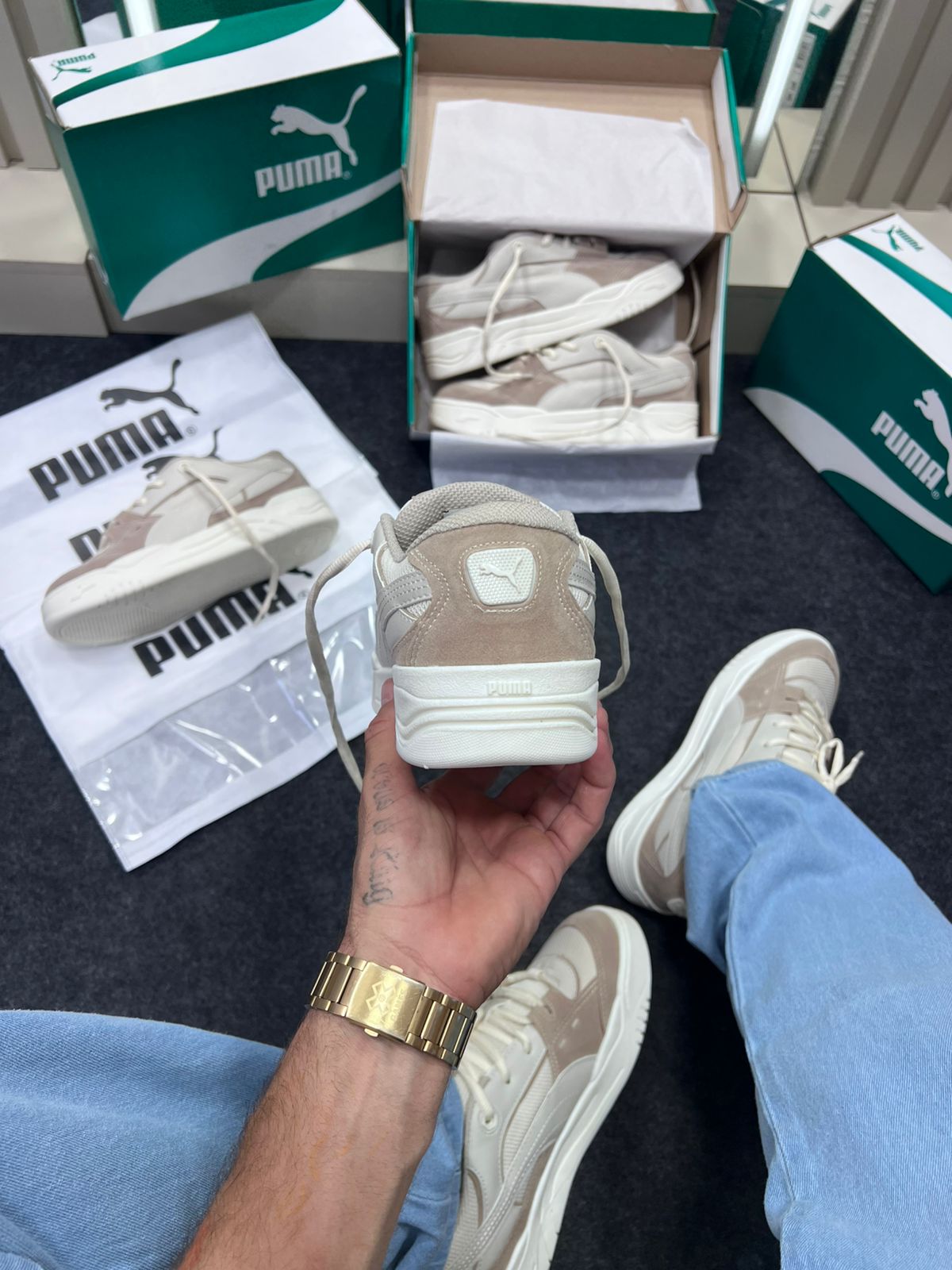 Puma 180 Camurça Natural Off White 8
