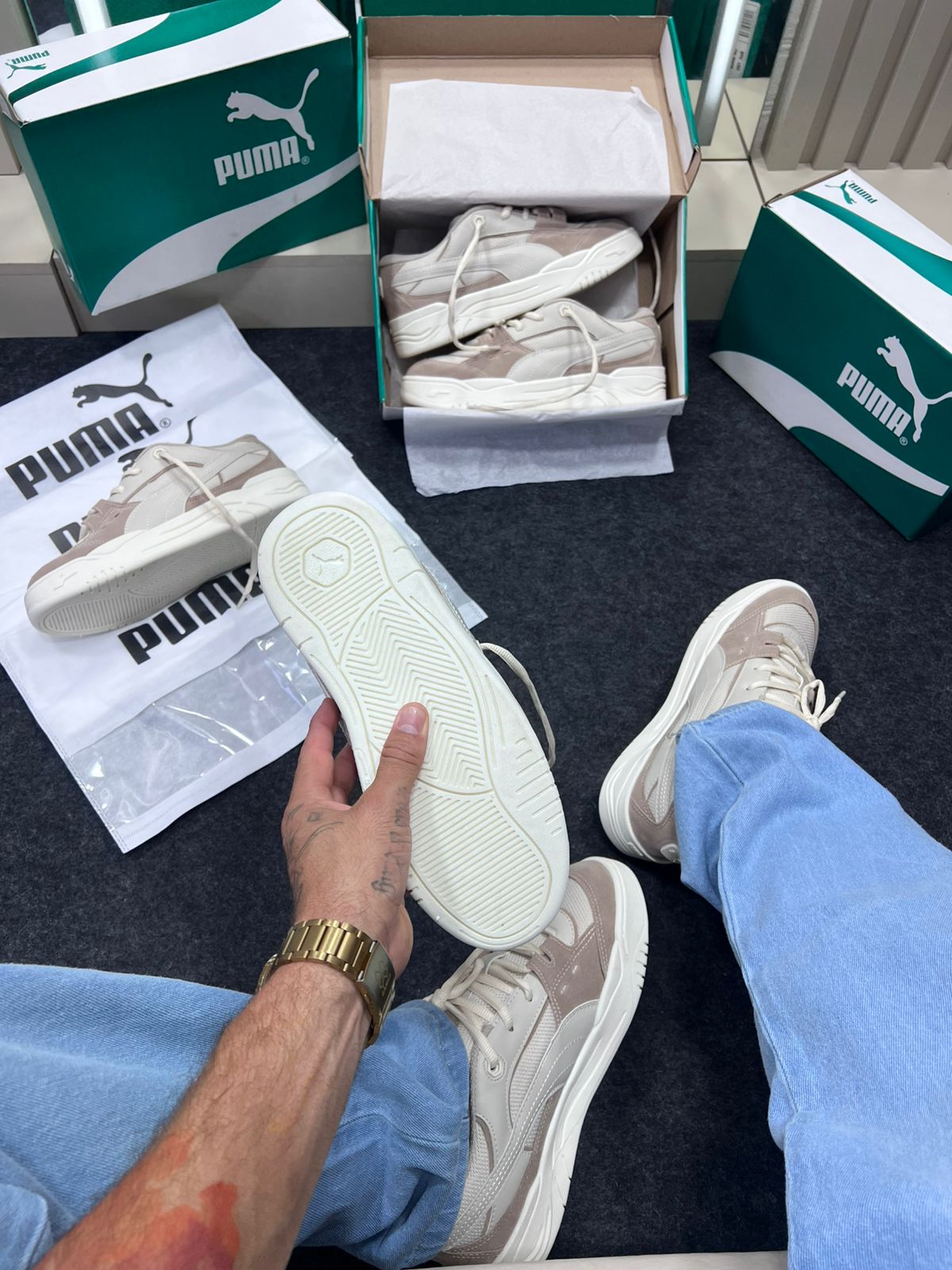 Puma 180 Camurça Natural Off White 9